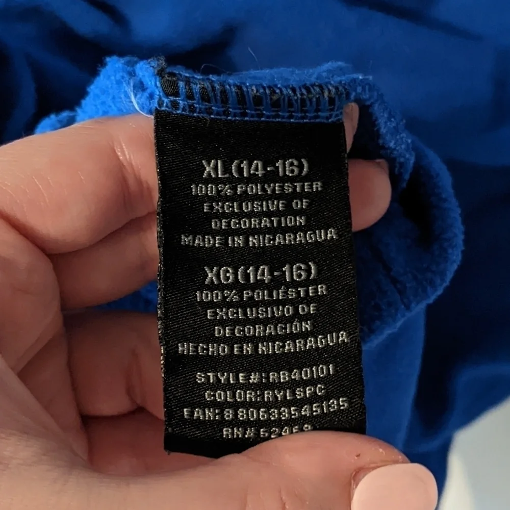 Kids Starter 1/4 Zip Fleece Pullover Sweater in‎ Royal Blue Size XL (14-16)